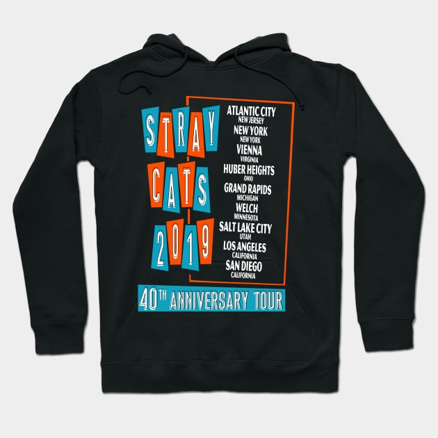 text lyric 40 anniversary tour cats band Hoodie by Mckenna Paucek